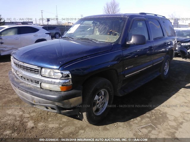 1GNEC13Z33R142623 - 2003 CHEVROLET TAHOE C1500 BLUE photo 2