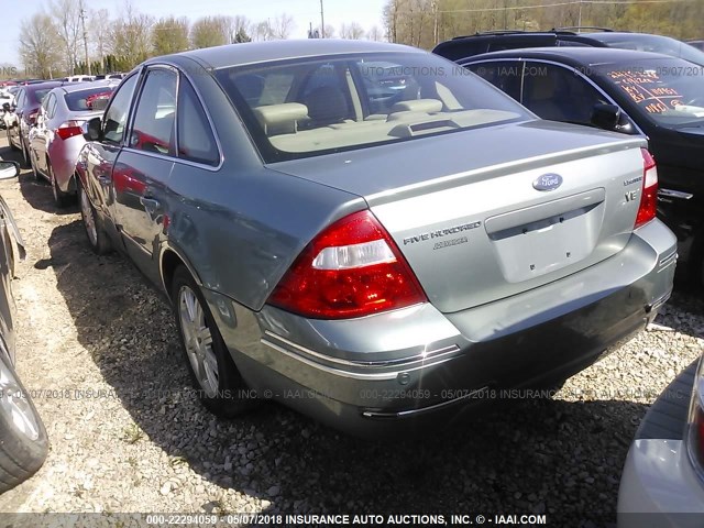 1FAFP25165G146457 - 2005 FORD FIVE HUNDRED LIMITED GREEN photo 3