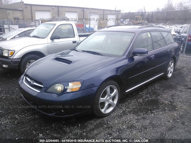 4S3BP676X54358692 - 2005 SUBARU LEGACY GT LIMITED BLUE photo 2