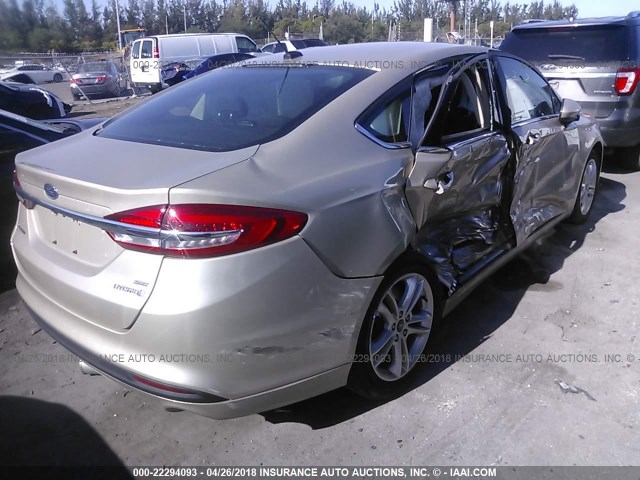 3FA6P0LU1JR128307 - 2018 FORD FUSION SE HYBRID BEIGE photo 6