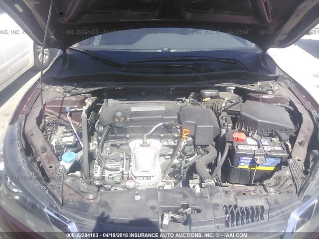 1HGCR2F5XDA210477 - 2013 HONDA ACCORD SPORT 勃艮第红 照片 10