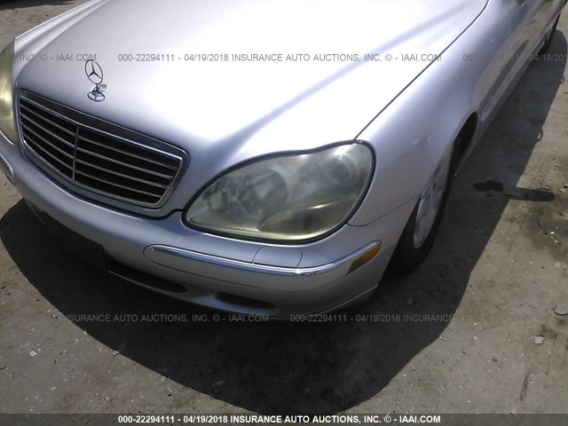 WDBNG70J72A292938 - 2002 MERCEDES-BENZ S 430 SILVER photo 6