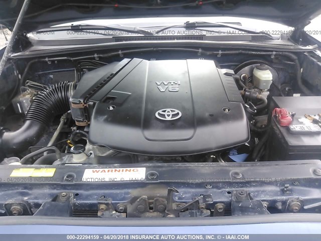 5TELU42N36Z149674 - 2006 TOYOTA TACOMA DOUBLE CAB ლურჯი ფოტო 10