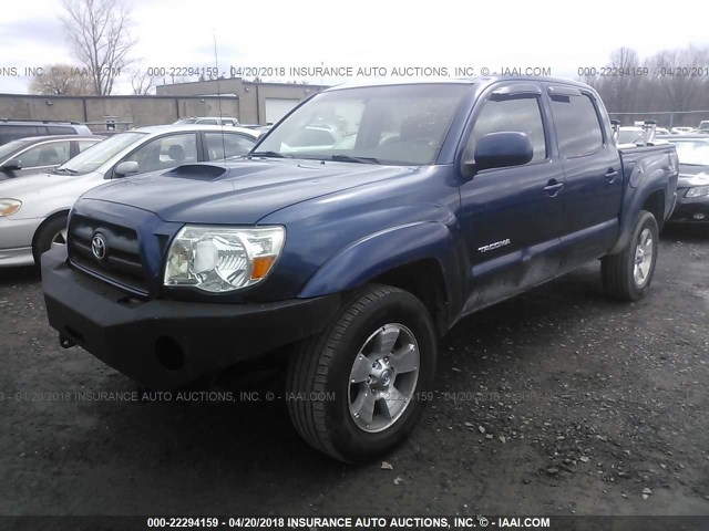 5TELU42N36Z149674 - 2006 TOYOTA TACOMA DOUBLE CAB BLUE photo 2