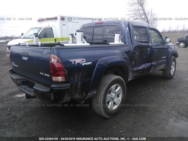 5TELU42N36Z149674 - 2006 TOYOTA TACOMA DOUBLE CAB ლურჯი ფოტო 4