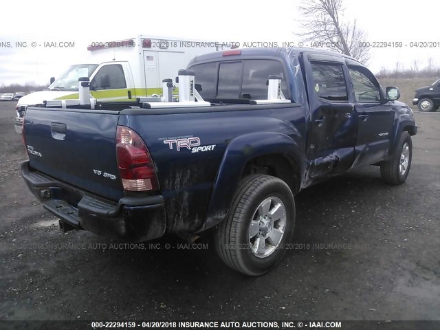 5TELU42N36Z149674 - 2006 TOYOTA TACOMA DOUBLE CAB BLUE photo 4