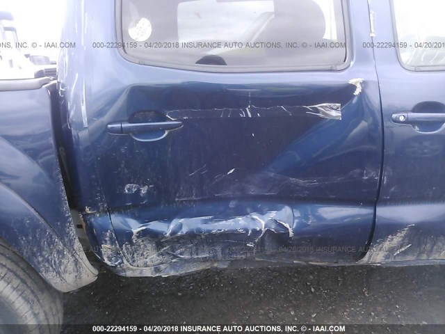 5TELU42N36Z149674 - 2006 TOYOTA TACOMA DOUBLE CAB ლურჯი ფოტო 6