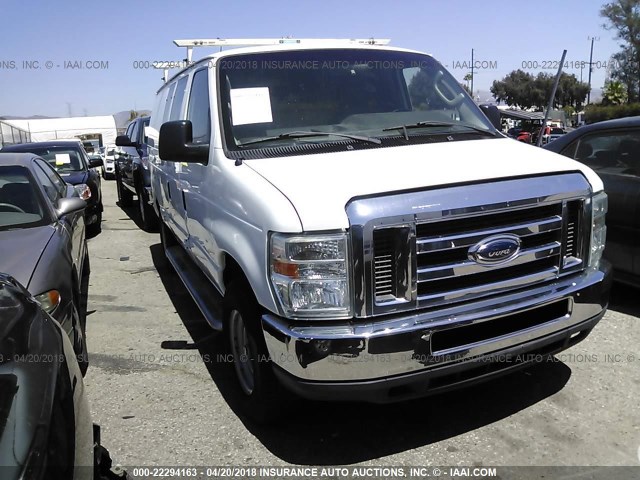 1FTNE2EW0BDB24166 - 2011 FORD ECONOLINE E250 VAN WHITE photo 1