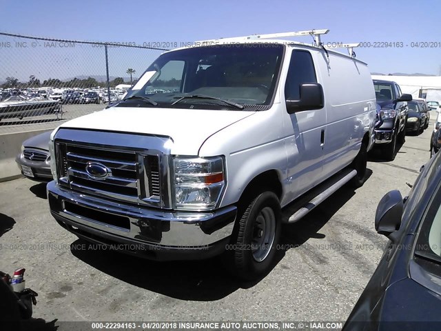 1FTNE2EW0BDB24166 - 2011 FORD ECONOLINE E250 VAN WHITE photo 2