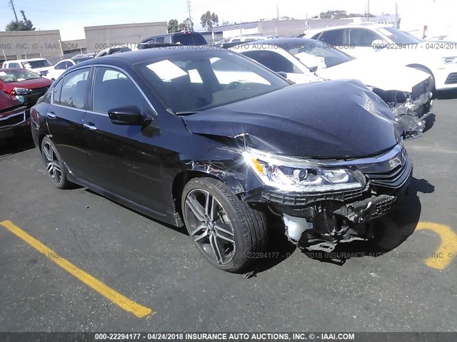 1HGCR2F51GA093263 - 2016 HONDA ACCORD SPORT 黑色 照片 1