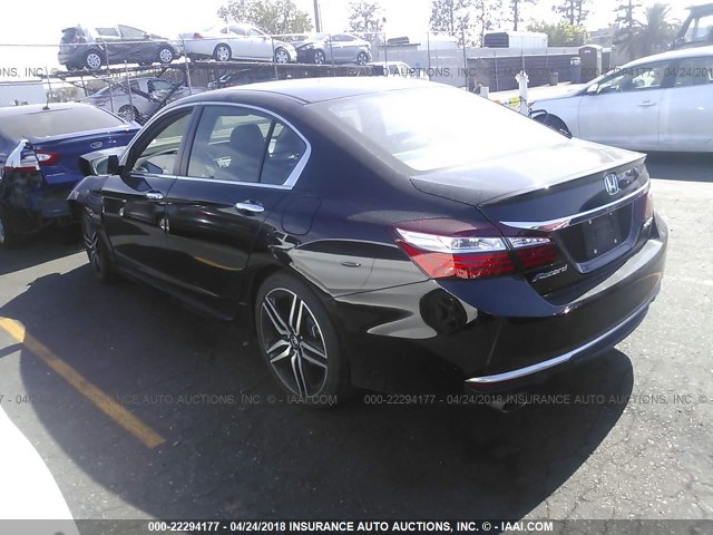 1HGCR2F51GA093263 - 2016 HONDA ACCORD SPORT BLACK photo 3