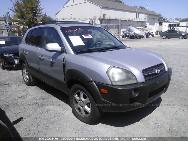 KM8JN12D75U078976 - 2005 HYUNDAI TUCSON GLS/LX SILVER photo 1