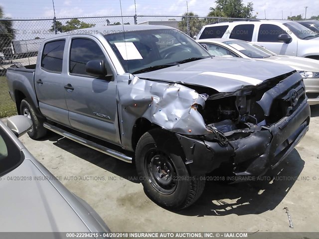 5TFJX4GN0EX036407 - 2014 TOYOTA TACOMA DOUBLE CAB SILVER photo 1