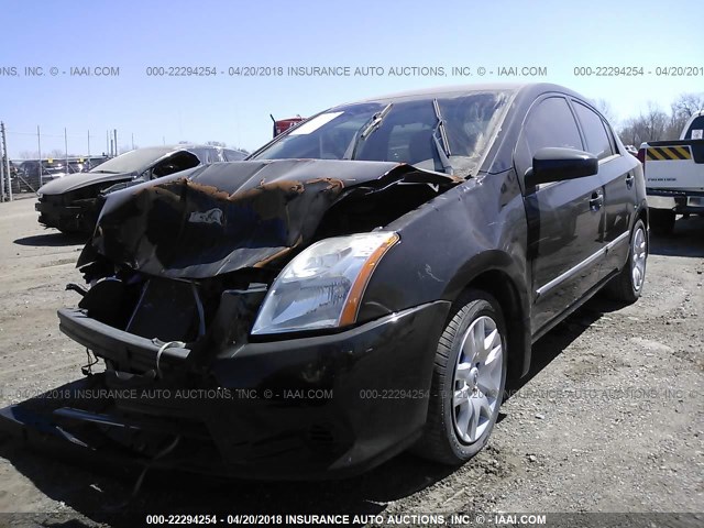 3N1AB6AP0CL733740 - 2012 NISSAN SENTRA 2.0/2.0S/SR/2.0SL BLACK photo 2