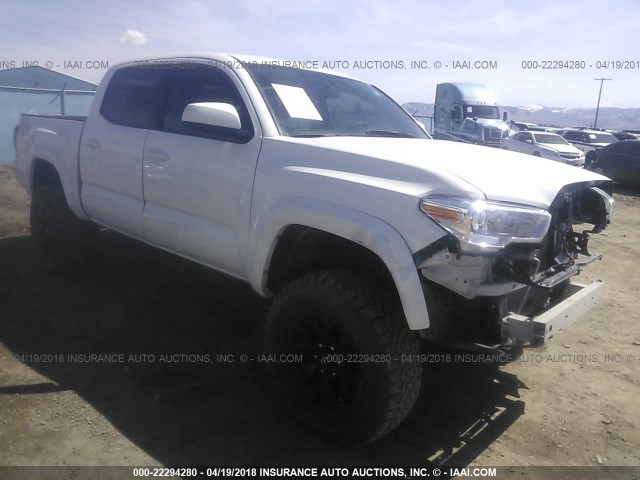 5TFCZ5AN9GX005838 - 2016 TOYOTA TACOMA DBL CAB/SR/SR5/TRD SPT/OR WHITE photo 1