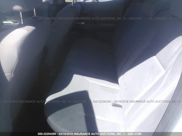 5TFCZ5AN9GX005838 - 2016 TOYOTA TACOMA DBL CAB/SR/SR5/TRD SPT/OR WHITE photo 8