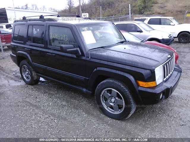 1J8HG48P27C550809 - 2007 JEEP COMMANDER BLACK photo 1