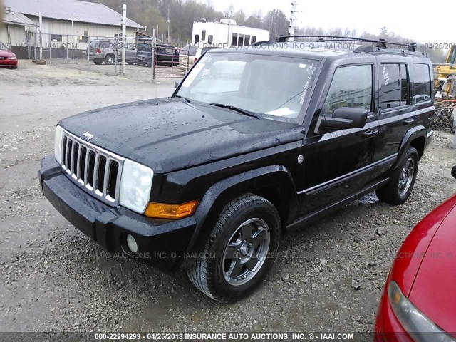 1J8HG48P27C550809 - 2007 JEEP COMMANDER BLACK photo 2