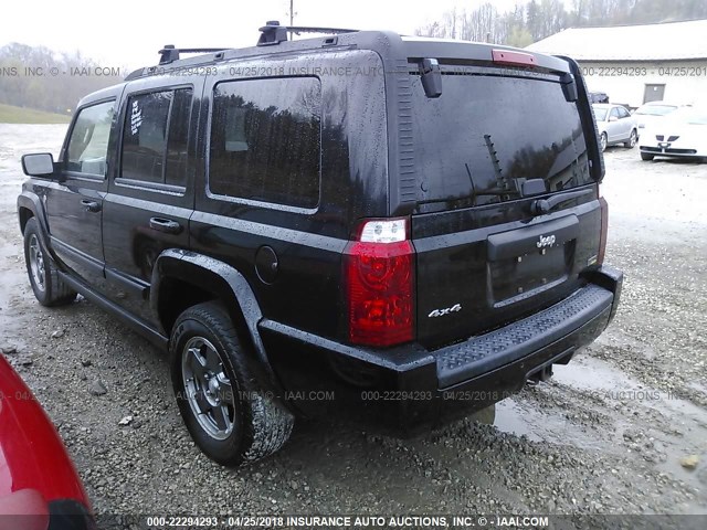 1J8HG48P27C550809 - 2007 JEEP COMMANDER BLACK photo 3