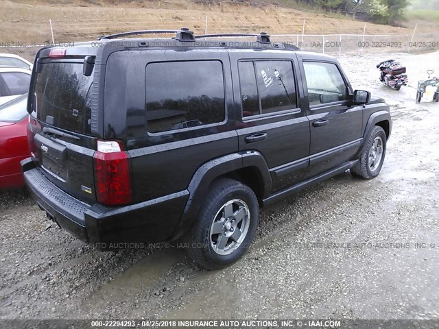 1J8HG48P27C550809 - 2007 JEEP COMMANDER BLACK photo 4