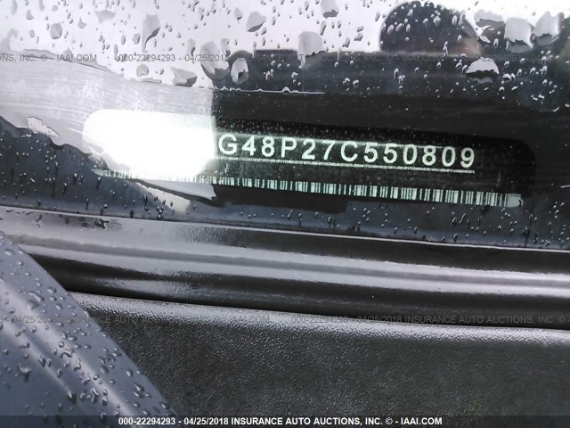 1J8HG48P27C550809 - 2007 JEEP COMMANDER BLACK photo 9