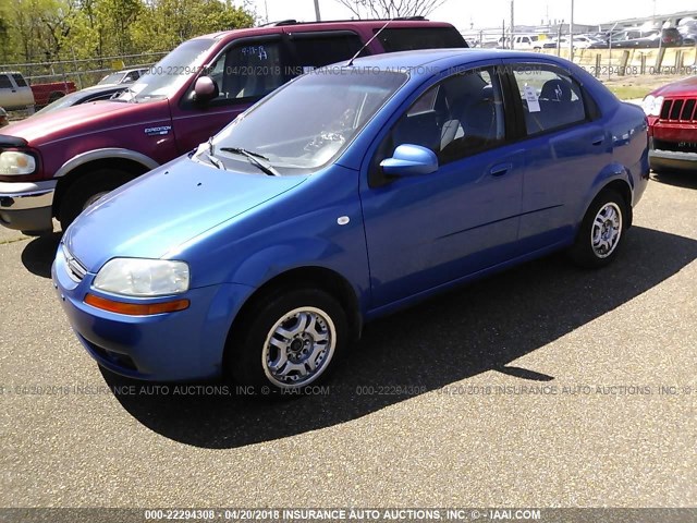 KL1TG56656B617836 - 2006 CHEVROLET AVEO LT BLUE photo 2
