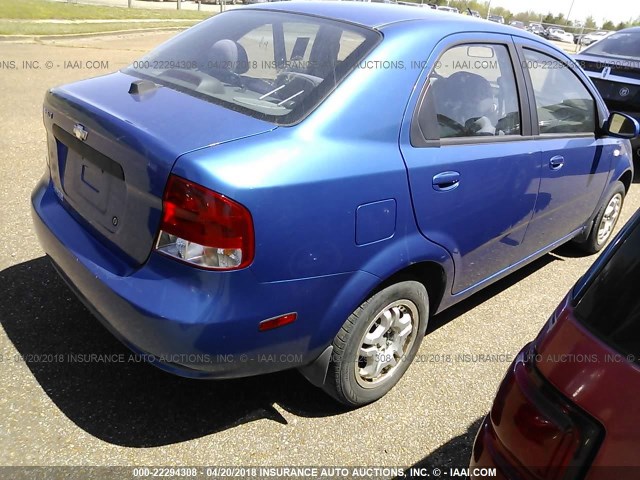 KL1TG56656B617836 - 2006 CHEVROLET AVEO LT BLUE photo 4