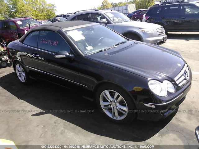 WDBTK56F67T076121 - 2007 MERCEDES-BENZ CLK 350 BLACK photo 1