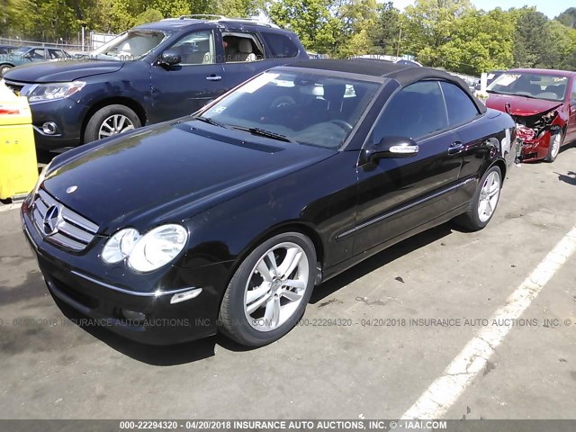 WDBTK56F67T076121 - 2007 MERCEDES-BENZ CLK 350 BLACK photo 2