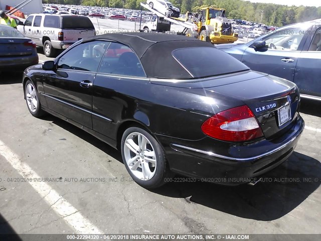 WDBTK56F67T076121 - 2007 MERCEDES-BENZ CLK 350 BLACK photo 3