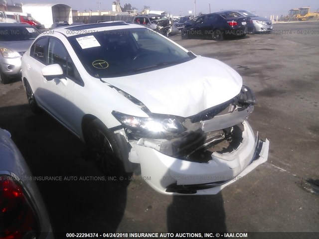 19XFB2F91FE219412 - 2015 HONDA CIVIC EXL თეთრი ფოტო 1