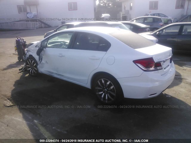 19XFB2F91FE219412 - 2015 HONDA CIVIC EXL თეთრი ფოტო 3