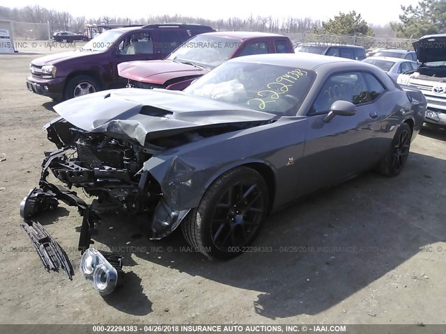 2C3CDZFJ4HH549251 - 2017 DODGE CHALLENGER R/T 392 GRAY photo 2