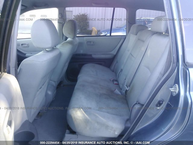 JTEEW21A660024413 - 2006 TOYOTA HIGHLANDER HYBRID BLUE photo 8