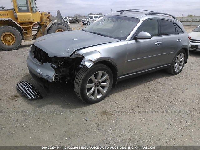 JNRBS08W93X001882 - 2003 INFINITI FX45 GRAY photo 2