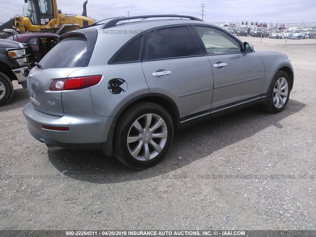 JNRBS08W93X001882 - 2003 INFINITI FX45 GRAY photo 4