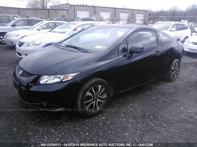 2HGFG3B03DH518319 - 2013 HONDA CIVIC EXL BLACK photo 2