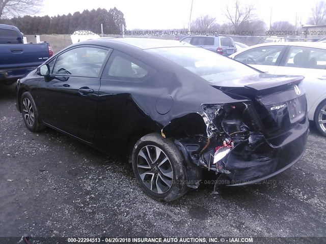 2HGFG3B03DH518319 - 2013 HONDA CIVIC EXL BLACK photo 3