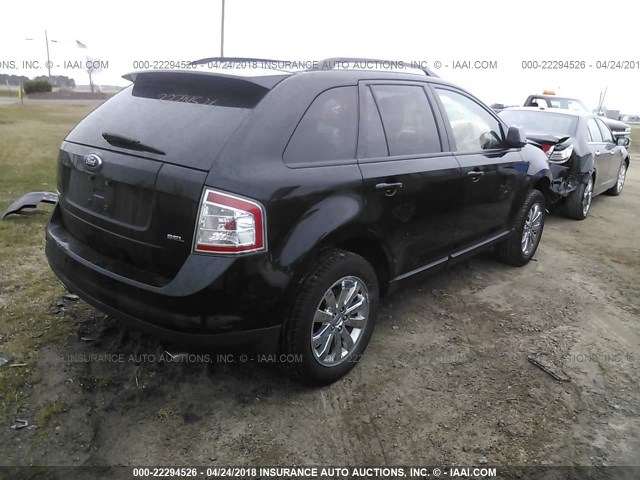 2FMDK39C97BB63129 - 2007 FORD EDGE SEL PLUS BLACK photo 4