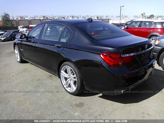 WBAYE8C51DD132674 - 2013 BMW 750 LI BLACK photo 3