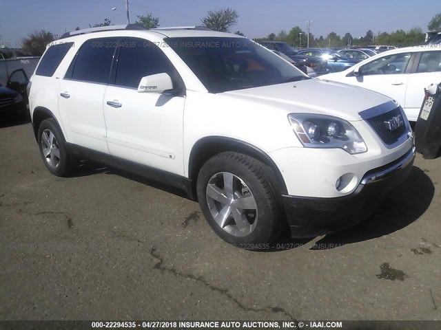 1GKLVMED8AJ150987 - 2010 GMC ACADIA SLT-1 WHITE photo 1