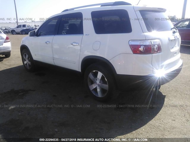 1GKLVMED8AJ150987 - 2010 GMC ACADIA SLT-1 WHITE photo 3