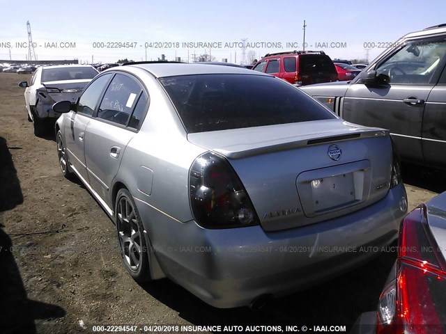 1N4BL11D25C315420 - 2005 NISSAN ALTIMA SE/SL/SE-R SILVER photo 3