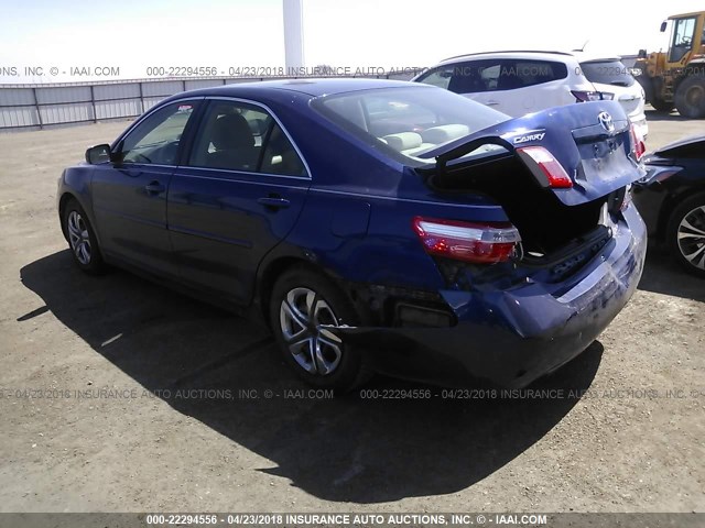 4T1BE46KX7U016537 - 2007 TOYOTA CAMRY NEW GENERAT CE/LE/XLE/SE BLUE photo 3