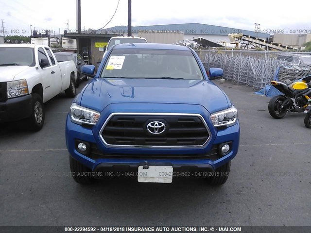 3TMDZ5BN4GM011717 - 2016 TOYOTA TACOMA DBL CAB/SR5/TRD SPORT/OR BLUE photo 6