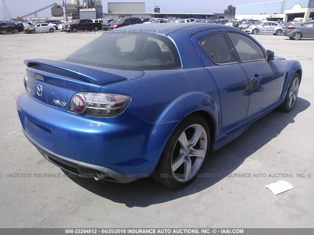 JM1FE17N940118136 - 2004 MAZDA RX8 BLUE photo 4