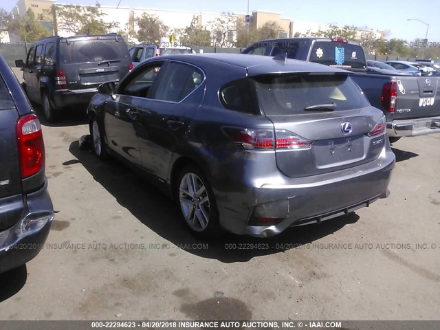 JTHKD5BH0H2280983 - 2017 LEXUS CT 200 GRAY photo 3