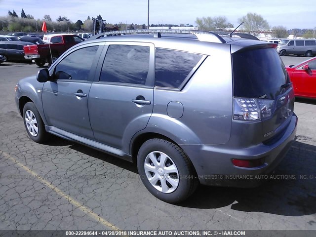 JA4AS2AW7CU017513 - 2012 MITSUBISHI OUTLANDER ES ნაცრისფერი ფოტო 3