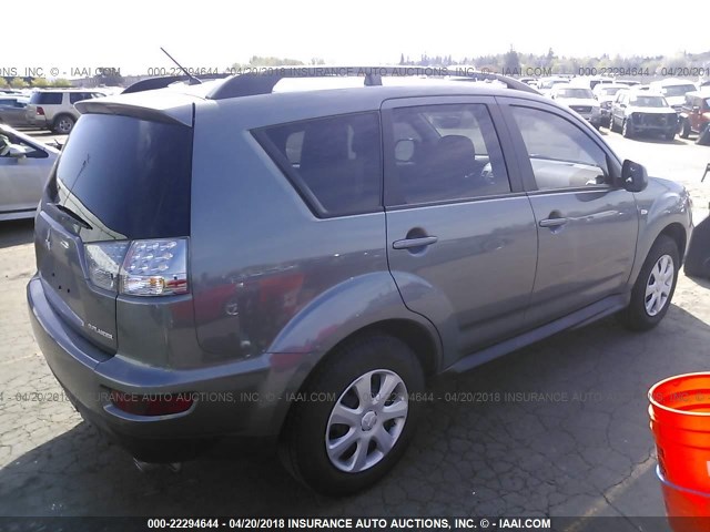 JA4AS2AW7CU017513 - 2012 MITSUBISHI OUTLANDER ES ნაცრისფერი ფოტო 4
