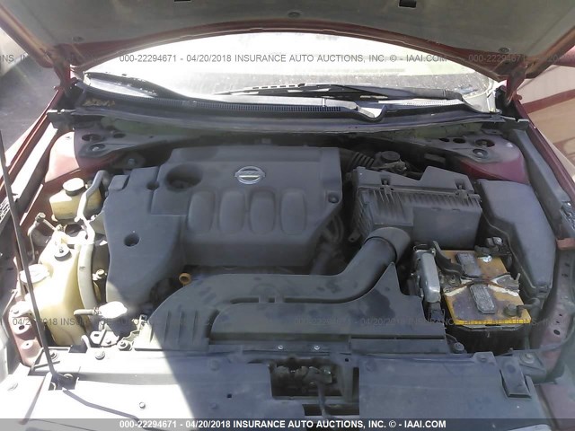 1N4AL21E08N426535 - 2008 NISSAN ALTIMA 2.5/2.5S MAROON photo 10